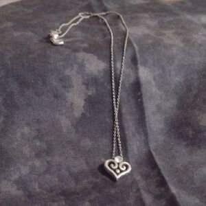 ❤️ Brighton Elegant Silver Plated Heart Pendant Necklace